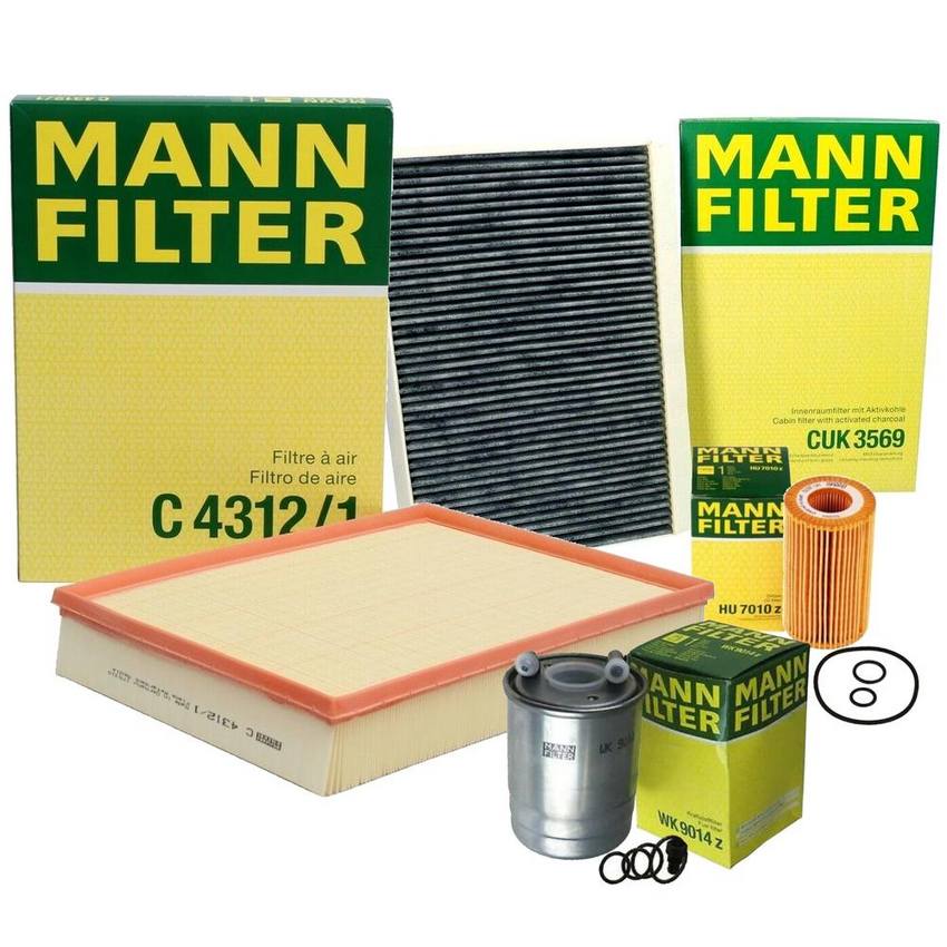 Mercedes Air / Cabin Air / Fuel / Engine Oil Filter Kit - MANN-FILTER 3725259KIT